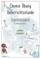 Vorschau - Stundenentwürfe - Trennverfahren: Chromatographie | Chemie Übung 8 | fertige Unterrichtsstunde | sofort einsetzbar - Deckblatt