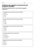 anteprima - Quiz - Classificare gruppi di persone o cose utilizzando aggettivi sostantivati - Quiz - Pagina 1