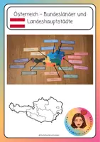 Vorschau - Arbeitsblätter - Österreich - Bundesländer und Landeshauptstädte - Puzzle - Deckblatt
