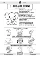 anteprima - Programmi scolastici / Materiali per docenti - VOCALE E - ELEFANTE ETTORE storia breve - Pagina 2