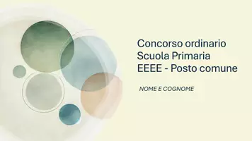 anteprima - Programmi scolastici / Materiali per docenti - Modello PPT per la prova orale del concorso - classe EEEE - Pagina di copertina