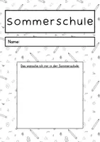 Vorschau - Arbeitsblätter - Sommerschule-Deckblatt - Deckblatt