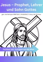 Vorschau - Arbeitsblätter - Jesus – Prophet, Lehrer und Sohn Gottes - Deckblatt