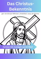 Vorschau - Arbeitsblätter - Das Christus Bekenntnis | Petrusbekenntnis & Glaubensbekenntnisse - Deckblatt