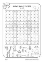 Aperçu - Feuilles d'exercices - Brown Owl at the Zoo - Differentiated WORD SEARCHES - Page 3