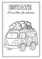 anteprima - Esercizi - Libro da colorare estate - Pagina di copertina