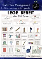 Vorschau - Präsentationen/Tafelbilder - Lege bereit Karten - du brauchst | 250+ Arbeitmaterialien (Classroom Management) - Deckblatt