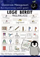 Vorschau - Poster - Lege bereit Karten - du brauchst Pinguin | 250+ Arbeitmaterialien Pinguinklasse - Deckblatt