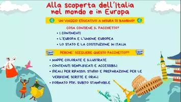 anteprima - Materiale di supporto/inclusione - INTRODUZIONE ALLA GEOGRAFIA DI 5^: OLTRE L'ITALIA - Pagina di copertina