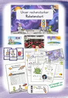 Vorschau - Arbeitsblätter - Weltraumgeschichte mit Rechenrätseln (Addition + Subtraktion ZR 20) (Kl. 1+2) - Deckblatt