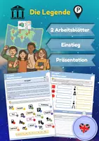 Vorschau - Arbeitsblätter - Die Legende im Atlas (Arbeitsblätter & Präsentation) - Deckblatt