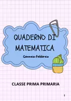 anteprima - Esercizi - QUADERNO DI PRIMA MATEMATICA GENNAIO-FEBBRAIO - Pagina di copertina