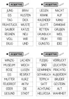 Vorschau - Stationenlernen - PAKET Klammerkarten Wortarten Nomen Verben Adjektive erkennen - Seite 2