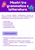 anteprima - Piani di lezione - Mostri tra grammatica e letteratura - Pagina di copertina