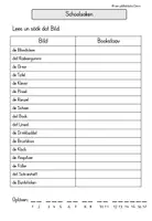 Vorschau - Arbeitsblätter - Lesespaziergang Schulsachen - Schoolsaken Plattdeutsch - Seite 3