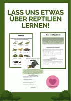 Vorschau - Arbeitsblätter - Reptilien im Sachunterricht (3 & 4.Klasse): Arbeitsblätter - Deckblatt