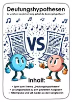 Vorschau - Arbeitsblätter - Lyrik. Deutungshypothesen-Spiel I. Zu welchem Song gehört die Deutungshypothese - Deckblatt