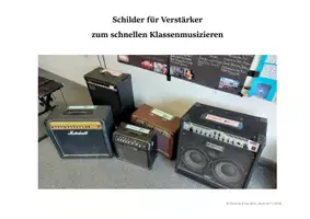 Vorschau - Anderer Materialtyp - Schilder für Verstärker für mehr Ordnung im Musikraum - schnelles Klassenmusizieren - Deckblatt