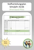 Vorschau - Lehrpläne/Lehrermaterial - Stoffverteilungsplan (Blanko) - Schuljahr 2025/26 Rheinland-Pfalz - Deckblatt