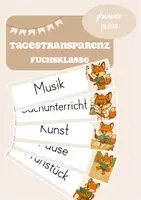 Vorschau - Präsentationen/Tafelbilder - Tagestransparenz für eine Fuchsklasse - Deckblatt