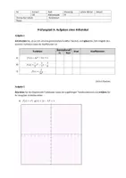 Vorschau - Test - EF Klausur Ganzrationale Funktionen (mit EWH) - Deckblatt