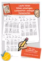 Vorschau - Arbeitsblätter - Laute hören Silben schwingen Lautposition anzeigen Konsonanten - Deckblatt