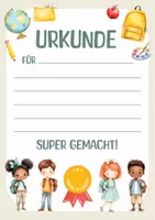 Vorschau - Anderer Materialtyp - Urkunde für Kinder. Urkunde für besondere Leistungen. Urkunde zum Zeugnis. Zertifikat für Kinder. - Seite 1
