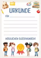 Vorschau - Anderer Materialtyp - Urkunde für Kinder. Zertifikat für Kinder. Zeugnis für Kinder. Teilnehmer Urkunde. Urkunde für die Grundschule, Schule. Kinderurkunde. - Seite 1