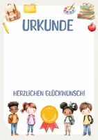 Vorschau - Anderer Materialtyp - Urkunde für Kinder. Zertifikat für Kinder. Zeugnis für Kinder. Teilnehmer Urkunde. Urkunde für die Grundschule, Schule. Kinderurkunde. - Seite 2