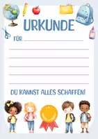 Vorschau - Anderer Materialtyp - Urkunde für Kinder. Teilnehmerurkunde. Urkunde Grundschule. Belohnung Schulkinder. Zeugnis Zertifikat für alle Gelegenheiten. Kinderurkunde. - Seite 3