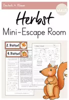 Vorschau - Arbeitsblätter - Mini Escape Room: Herbst (4. Klasse) - Deutsch - Deckblatt