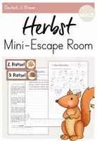 Vorschau - Arbeitsblätter - Mini Escape Room: Herbst (3. Klasse) - Deutsch - Deckblatt
