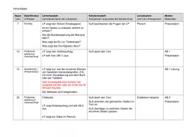 Vorschau - Stundenentwürfe - Regeln in der Gesellschat und Rechtsgebiete der Bundesrepublik Deutschland - Seite 1