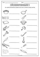 Vorschau - Arbeitsblätter - Küchenutensilien – Arbeitsgeräte Schulküche - Arbeitsblätter für Ernährung und Haushalt / Hauswirtschaft (Klasse 5-8) - Seite 1