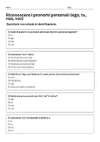anteprima - Quiz - Riconoscere i pronomi personali (ego, tu, nos, vos) - Quiz - Pagina 1