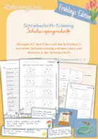 Vorschau - Unterrichtsreihen - Schreibschrift Übung (SAS) | Frühlings-Edition - Deckblatt