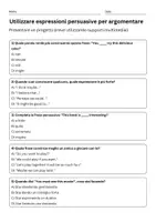 anteprima - Esercizi - Quiz: Utilizzare espressioni persuasive per argomentare - Pagina 1