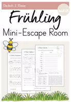 Vorschau - Arbeitsblätter - Mini-Escape Room: Frühling (2. Klasse) - Deutsch - Deckblatt