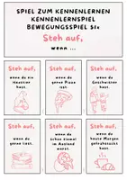 Vorschau - Spiele - Steh auf, wenn ... Kennenlernen/ Bewegungsspiel/ neue Klasse - Deckblatt