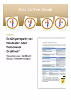 Vorschau - Arbeitsblätter - Neutraler oder Personaler Erzähler? (Neutrale Erzählperspektive) - Deckblatt