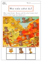 Vorschau - Arbeitsblätter - Zählen im Herbst | Klasse 1 | Differenziert | mit Lösungen - Seite 2
