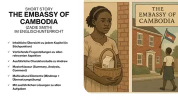 Vorschau - Arbeitsblätter - Short Story The Embassy of Cambodia im Englischunterricht - Deckblatt