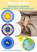 Vorschau - Mal- und Bastelvorlagen - Glückssterne-MANDALAS – 20 Mandalavorlagen passend zur Glückspunkt-Methode für Entspannung, Achtsamkeit, Stärke und Lebensfreude - Deckblatt