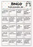 Vorschau - Spiele - Finde jemanden, der - Bingo für alle Klassenstufen - Klassenklima - Seite 1