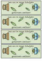 Vorschau - Mal- und Bastelvorlagen - Grußkarte mit Bleistift "Lass uns gemeinsam wachsen" zum Schulanfang - Seite 3