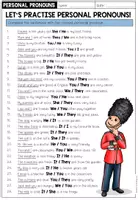Vorschau - Arbeitsblätter - Personal Pronouns – Personalpronomen Englisch | Worksheet 3-fach differenziert - Seite 1
