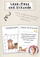 Vorschau - Mal- und Bastelvorlagen - Lesepass und Urkunde Grundschule | Klassentier Otter / Otterklasse - Deckblatt