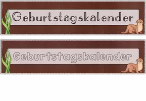 Vorschau - Poster - Geburtstagskalender Grundschule | Klassentier Otter / Otterklasse - Seite 3