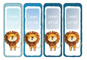 Vorschau - Poster - Löwenklasse: Lesezeichen Motivation Aufmerksamkeit Schulbeginn - Seite 1