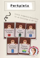 Vorschau - Bildkarten - Parkplatz-Karten Grundschule | Klassentier Otter / Otterklasse - Deckblatt